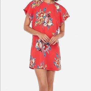 EXPRESS FLORAL SHIFT DRESS SIZE SMALL